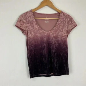 American Eagle Crushed Velvet Ombre Top Size XS